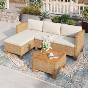 Small Patio Furniture Set 3 Piece Wicker
