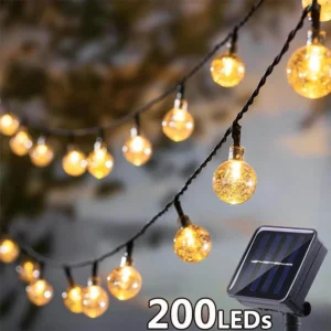 Solar String Lights Outdoor Crystal Fairy Light