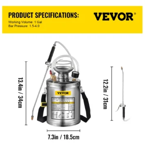 SucceBuy 4-12L Hand Powered Sprayer